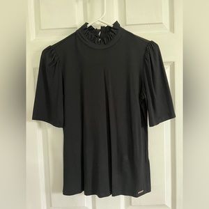 T Tahari Black Blouse